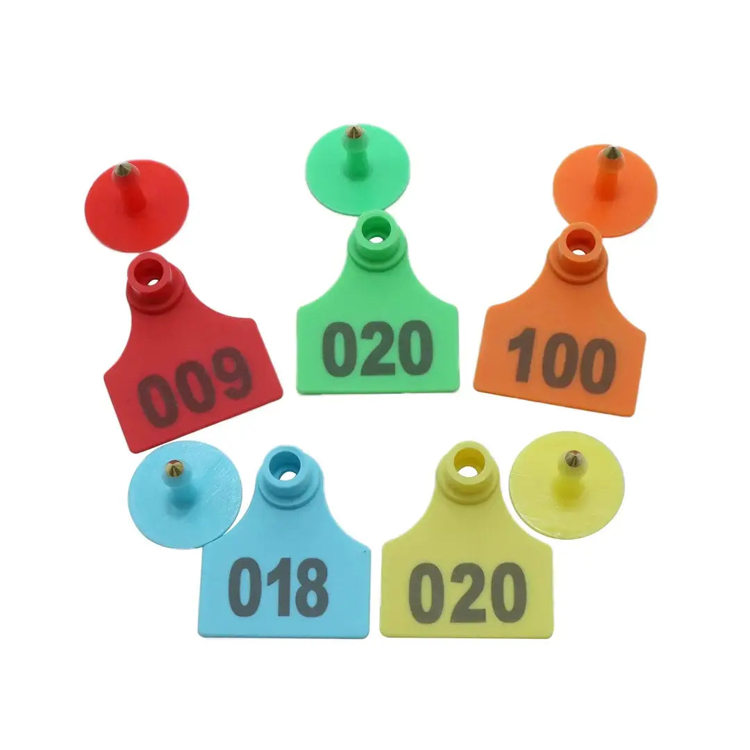 Caravanas Triangulares Numeradas 6x7 cm (100 unidades)