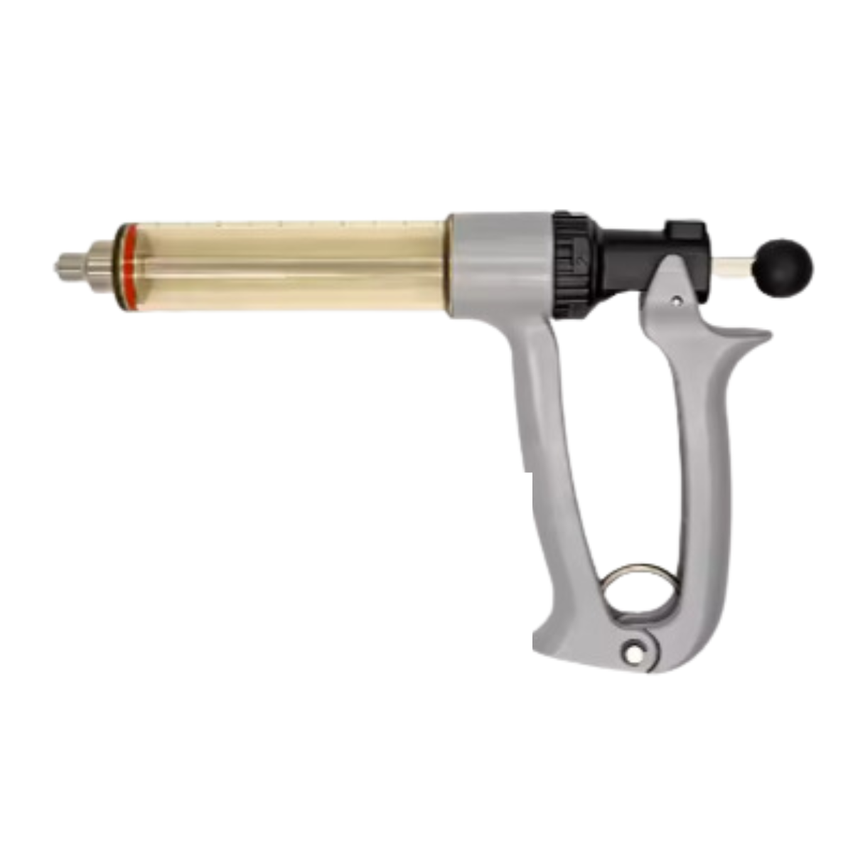 Jeringa Automática 50cc Cuerpo Metal y Tubo Plástico