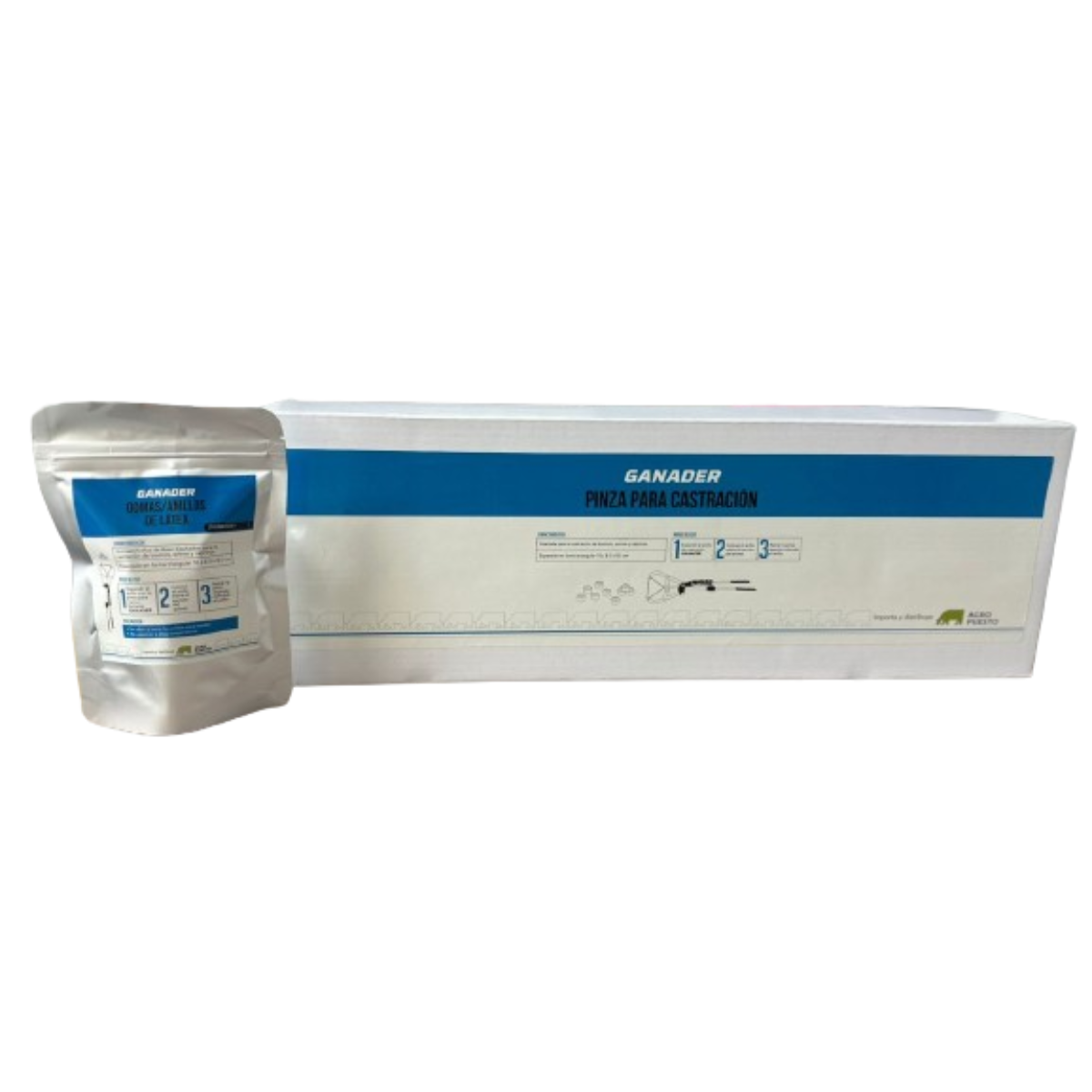 Pinza GANADER® para Castrar Terneros con Goma