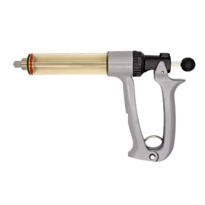 Jeringa Automática 50cc Cuerpo Metal y Tubo Plástico