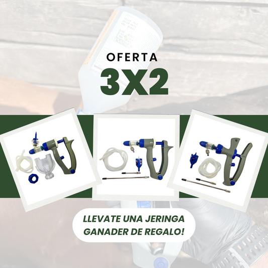 Promo 3x2 Jeringas GANADER® de Flujo Continuo